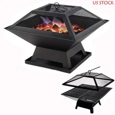 Outdoor Fire Pits for Outside Wood Burning Table Fire Pit for Camping Beach BBQ