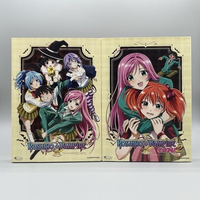 Rosario Vampire + Capu2 Seasons 1 & 2 Complete Series DVD w/ Slipcovers! Anime