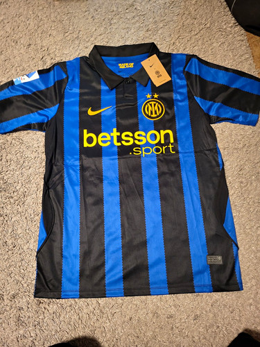 Nike Inter Milan #10 Soccer Jersey Men's Medium Blue/Black