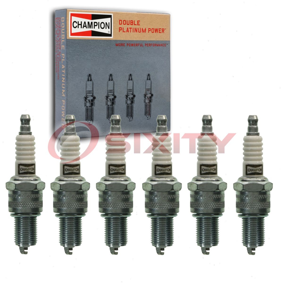 6 pc Champion Double Platinum Spark Plugs for 1969-1972 International M800 sx