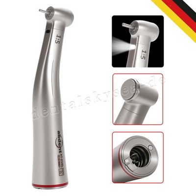 Dental 1:5 WINKELSTÜCK mit Licht Handstück 4 Wasser Spray Rot