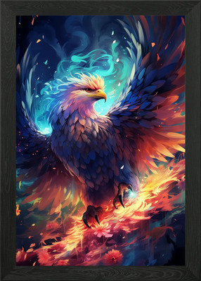 Komplizierter magischer Adler gerahmtes Wandbild Poster Leinwanddruck Bild