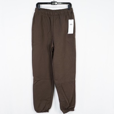 Alo Accolade French-Terry Relaxed Jogger Sweatpants In Espresso - Women's Size M