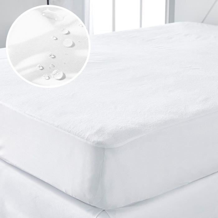 Protège-matelas imperméable 160x200 lavable 95°C alèse lit double TODAY