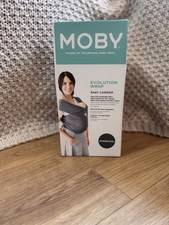 Moby Cotton-Wrap Baby Carrier Color Slate One Size 8-35 lbs Breathable Soft