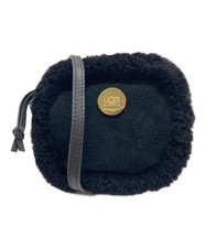 UGG Mini borsa a tracolla nera Mouton con logo Boa e metallo bl