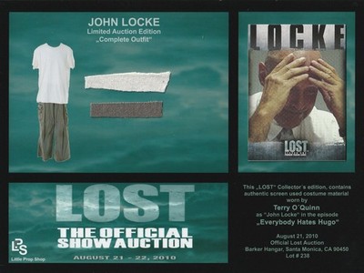 Lost Serie - original costume card - Prop - Terry O'Quinn als John Locke -