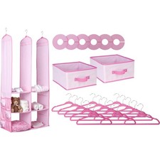 Children 24-Piece Nursery Storage Set Barely Pink