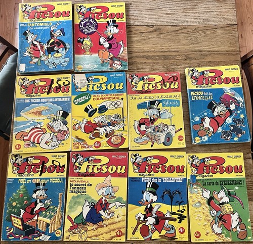 Walt Disney, Lot of 10 Picsou Magazine Nos. 50-59