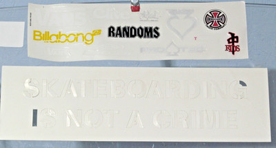 Skateboarding is not a Crime Stencil  / Randoms Independent Stickers