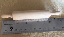 Vintage Miniature Wooden Rolling Pin 4  One Solid Piece