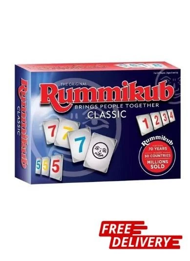 Rummikub 2-4 Player Game by Ideal - Classic Family Strategy Board Game Set UK