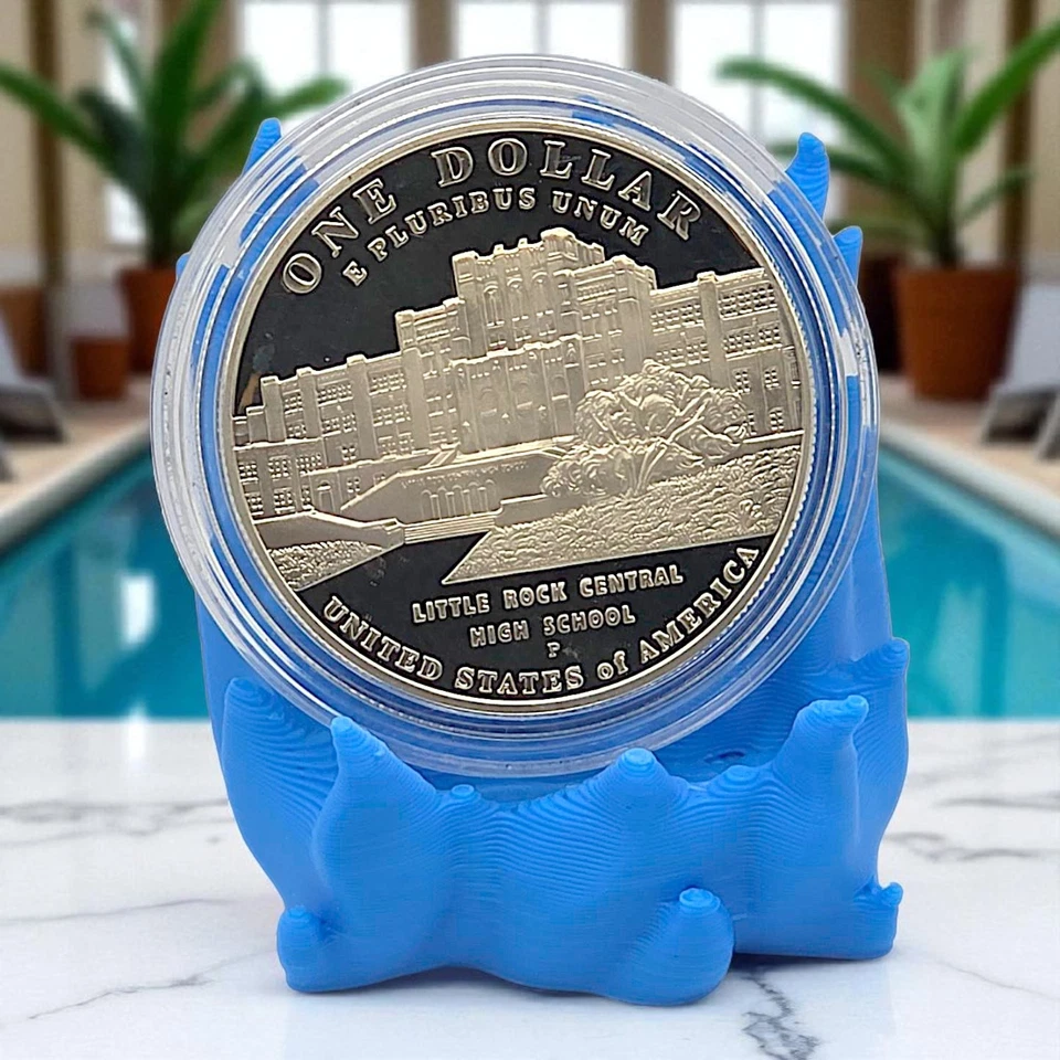 2007-P Little Rock Central High School Desegregation Proof Silver Dollar - Image 2 of 2