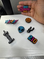 San Antonio Spurs Inspired Crocs Shoe Charms - 7 Charms