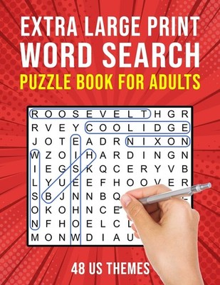 Extra Large Print Word Search Book for Adults: 48 US Themed Wordsearch Puzzl...