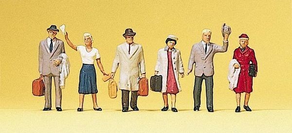 Preiser 10020 HO Scale Passengers pkg(6)