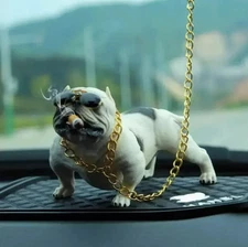 Bully Pitbull Dog Car Interior Dashboard Ornament Fashion Auto Cute Decors Gifts