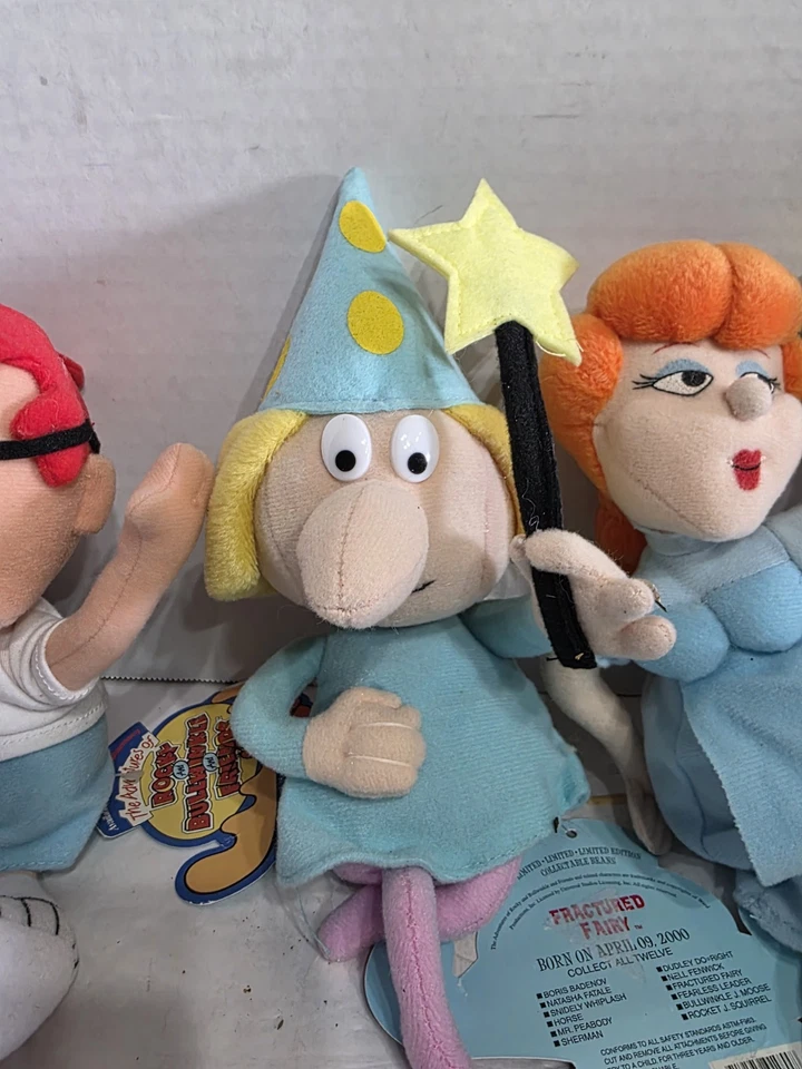 Rocky and Bullwinkle Set of 6 Beanbag Plush CVS With Tags Vintage - Image 3 of 4