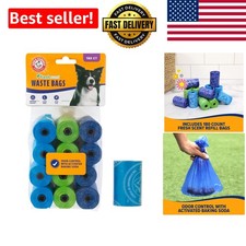 180 Multi-Purpose Easy-Tear Pet Waste Bags - Odor-Control and Fresh Scent