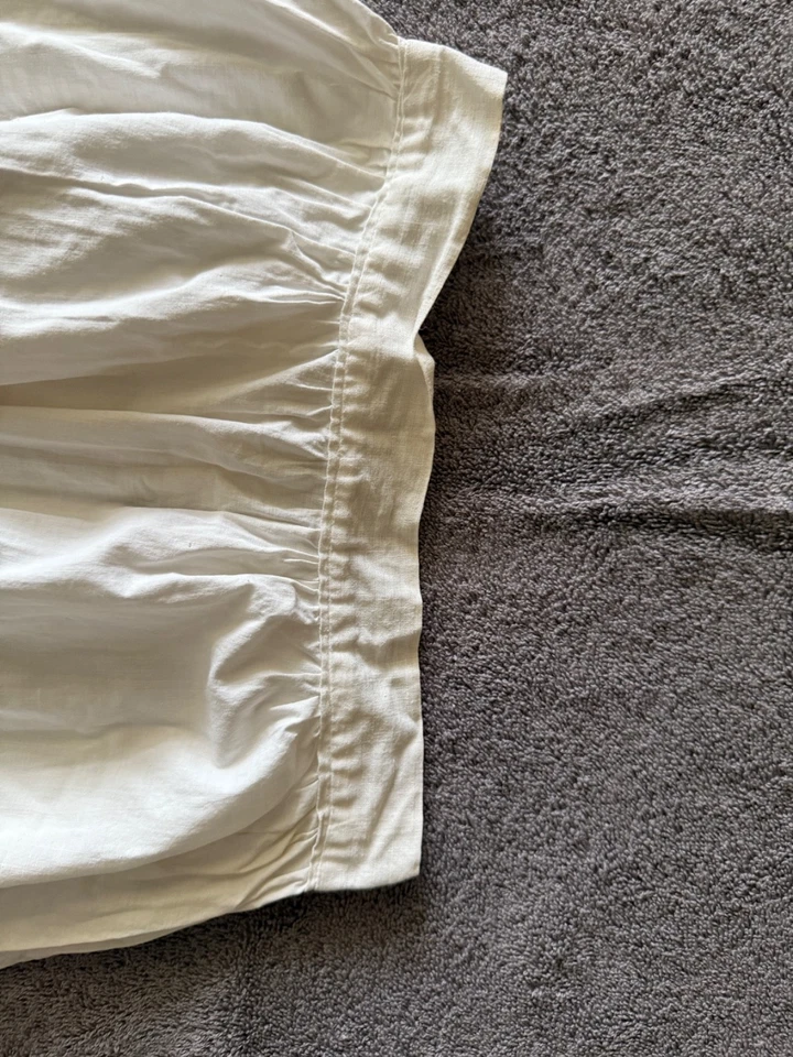 Maxi falda de pradera de encaje de algodón blanco estilo eduardiano de colección Cottagecore Foto 3 de 4