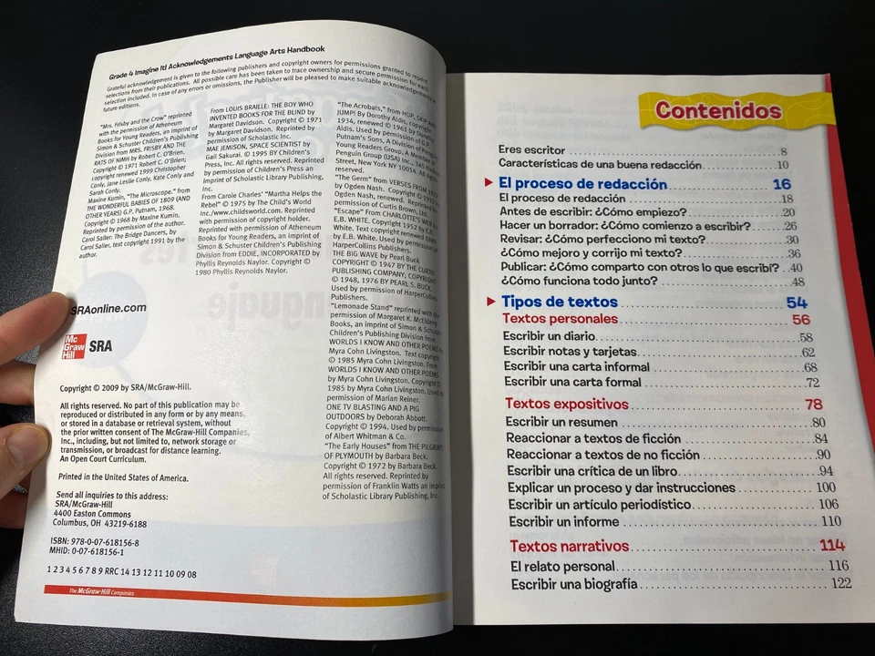 SRA Imagínalo Manual de artes del lenguaje Nivel 4 Grade 4 (2009) - Image 4 of 4