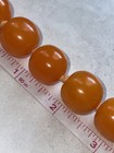 Antique Butterscotch Egg Yolk Bakelite Swirl Round Graduated Bead Necklace 35”  — photo 8