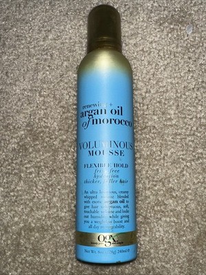 OGX Renewing + Argan Oil of Morocco Voluminous Mousse Flexible Hold / 8oz