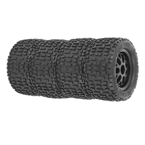 Set 4 pezzi pneumatici radiocomandati gomma nera universale ruota camion per auto 1:14 1:16 1:18 - Foto 21 di 24