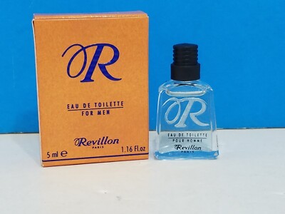 Vintage Revillon R Eau de toilette pour Homme splash MINI 5 ml 1.16 fl. oz. NIB