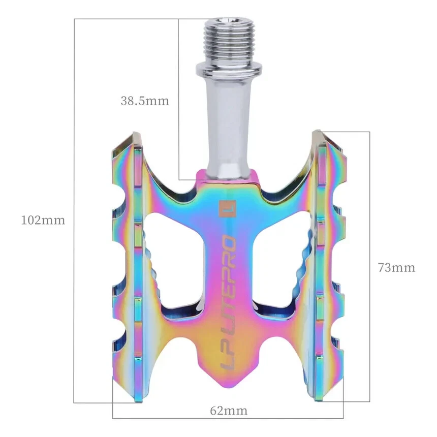 Pedal de bicicleta plegable aleación antideslizante DU cojinete sellado MTB carretera BMX pedales de bicicleta Foto 2 de 4