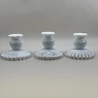 Fenton Silver Crest Candle Holders - Vintage 1942-1974 - Set of 3