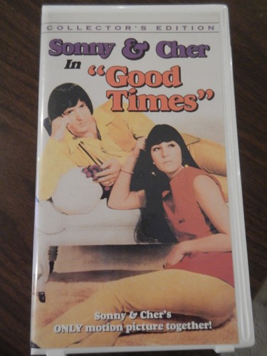 SONNY & CHER WHITE CLAMSHELL VHS COLLECTORS EDITION IN GOOD TIMES FRIEDKIN 1967