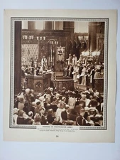 Old Antique Vintage 1937 Coronation Print Married in Westminster Abbey