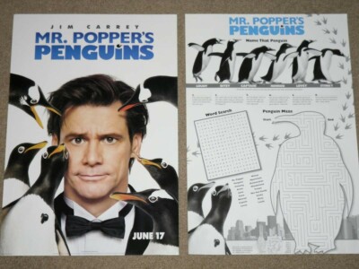 MR. POPPER'S PENGUINS 13.5x20 D/S PROMO MOVIE POSTER