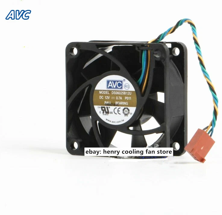 For AVC DS06025B12U DC 12V 0.7A 60*60*25MM Ball bearing Case Cooling Fan - Image 3 of 4
