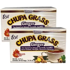 2 -TEA CHUPA GRASS Te Jengibre Ginger root Linaza Flaxseed Cinnamon Thermogenic 