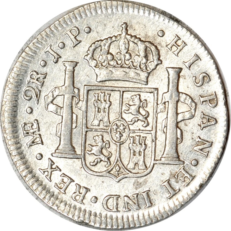Peru, Lima 2 Reales Charles IV; 1806 LIMAE JP XF(Cleaned) K18493 - Image 2 of 2