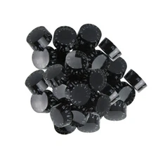 20PCS Volume Tone Control LP Guitar Speed Knobs Button Black & White Numbers