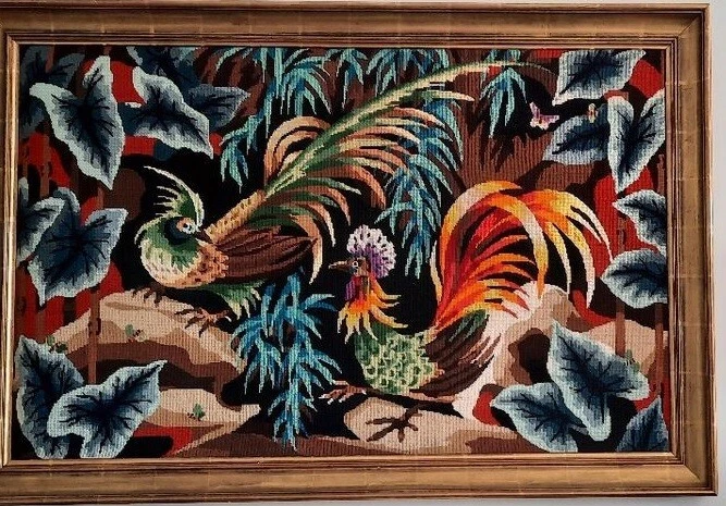 Framed tapestry wall art sale