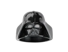 Star Wars Jewelry Men's Darth Vader Black Plated Stainless Steel Ring Size 10