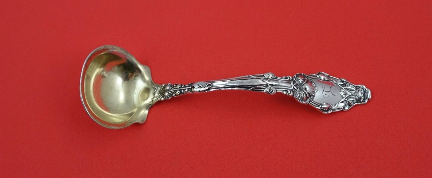 Virginiana by Gorham Sterling Silver Sauce Ladle Gold Washed 6 1/2"