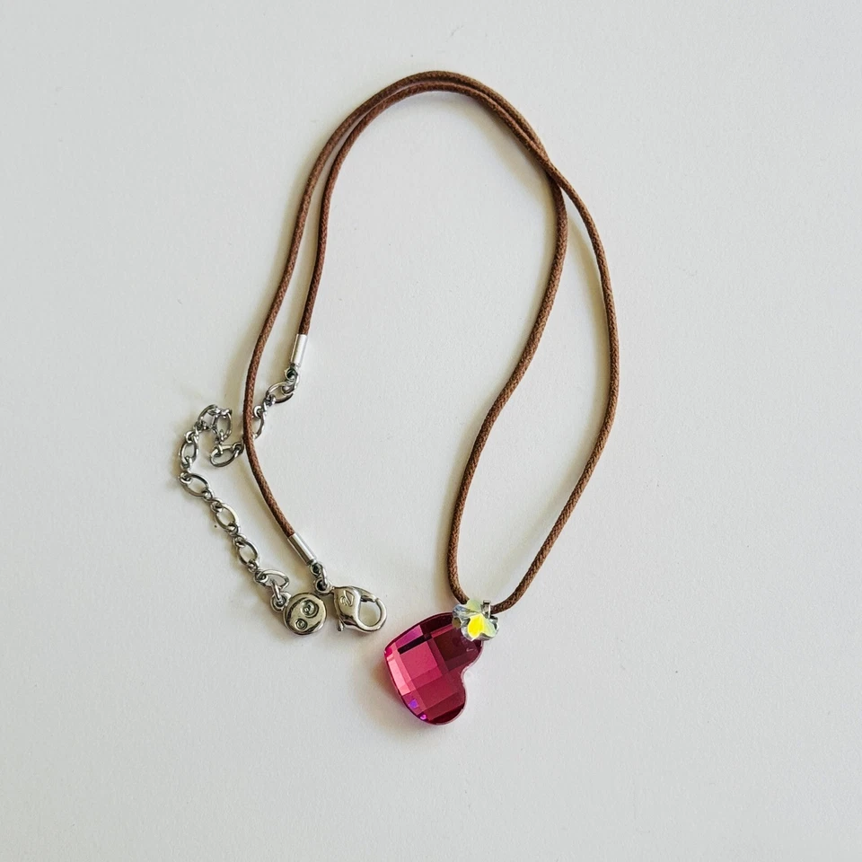 Swarovski Butterfly Heart necklace Signed Crystal Retired High End Designer rare - Image 3 of 4