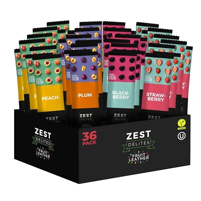 Zest Delites Fruchtriegel Süßigkeiten, Gesunde Snacks, 25g x 36 Stück
