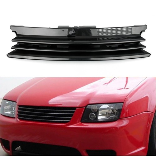 Front Bumper Sport Mesh Badgeless Hood Grill For 99-06 VW Golf MK4 Black S12