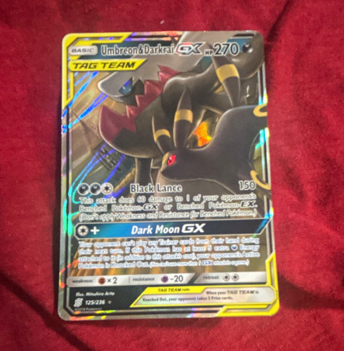Pokemon TCG SM Promo Umbreon & Darkrai GX SM241 Holo TAG TEAM English