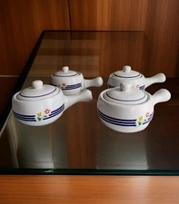 Vintage  Robinson Set of 4 Individual Covered Soup Servers  