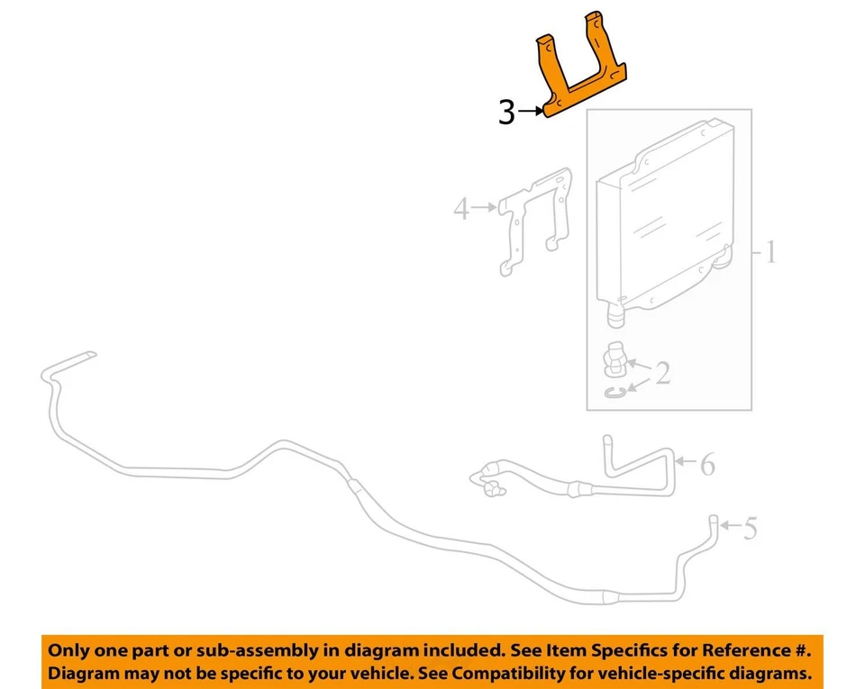 1995-1996 CHEVROLET GMC C3500 K3500 BRACKET TRANS OIL CLR UPR 15990592 -  NEW - Image 2 of 3