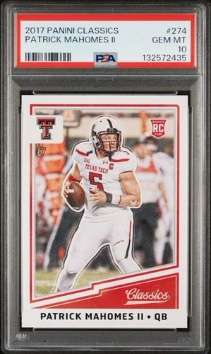 2017 Panini Classics Rookies Patrick Mahomes II #274 (RC) PSA 10