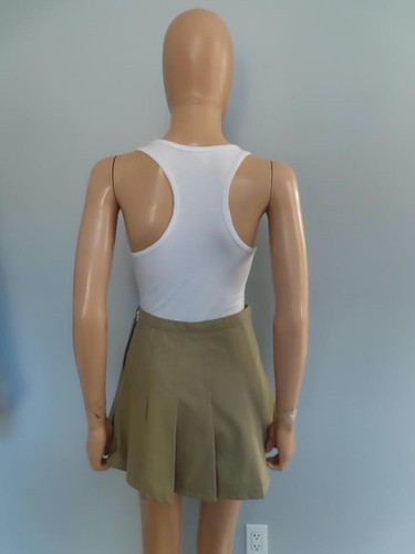 Christian Dior Beige Pleated Mini Skirt F 34/US 2 - Picture 9 of 12