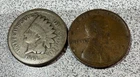 1861 Indian Head Cent  and 1909-P Wheat Penny "Actual Coin Pictured Ungraded